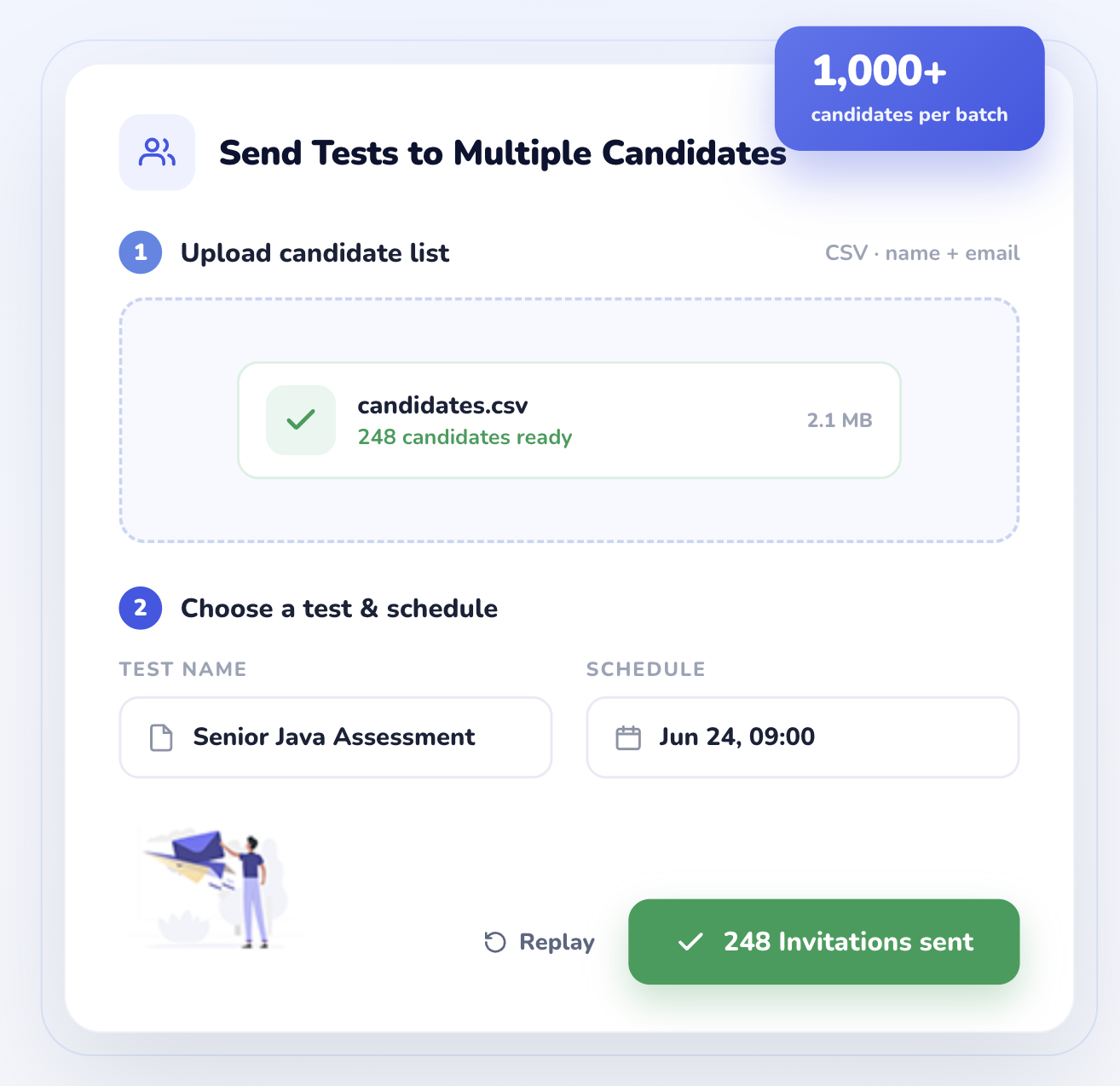Send Tests to Multiple Candidates
